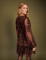 Robe marron Adelia