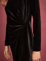 Robe en velours noir Miria