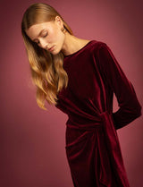 Robe en velours bordeaux Miria