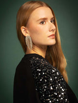 Robe noire & argentée Hazal