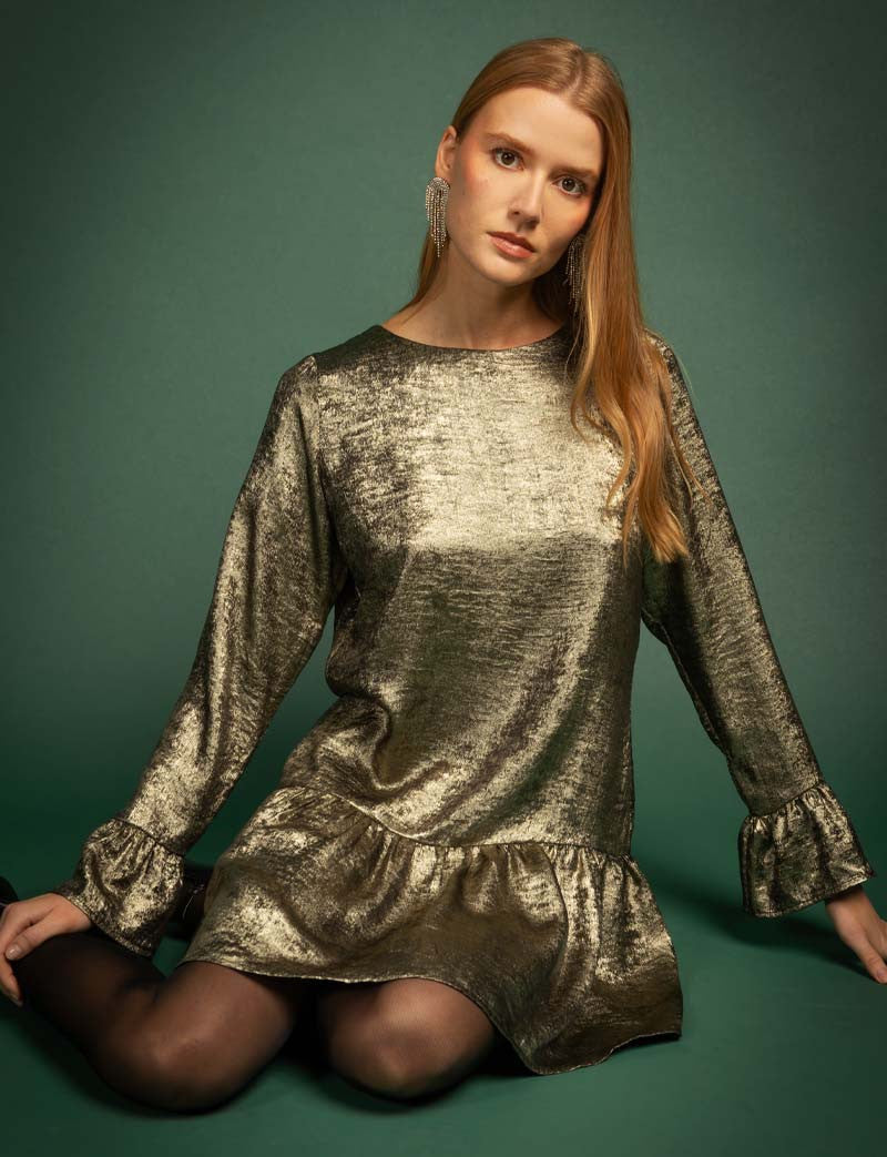 Vestido dorado Danielle