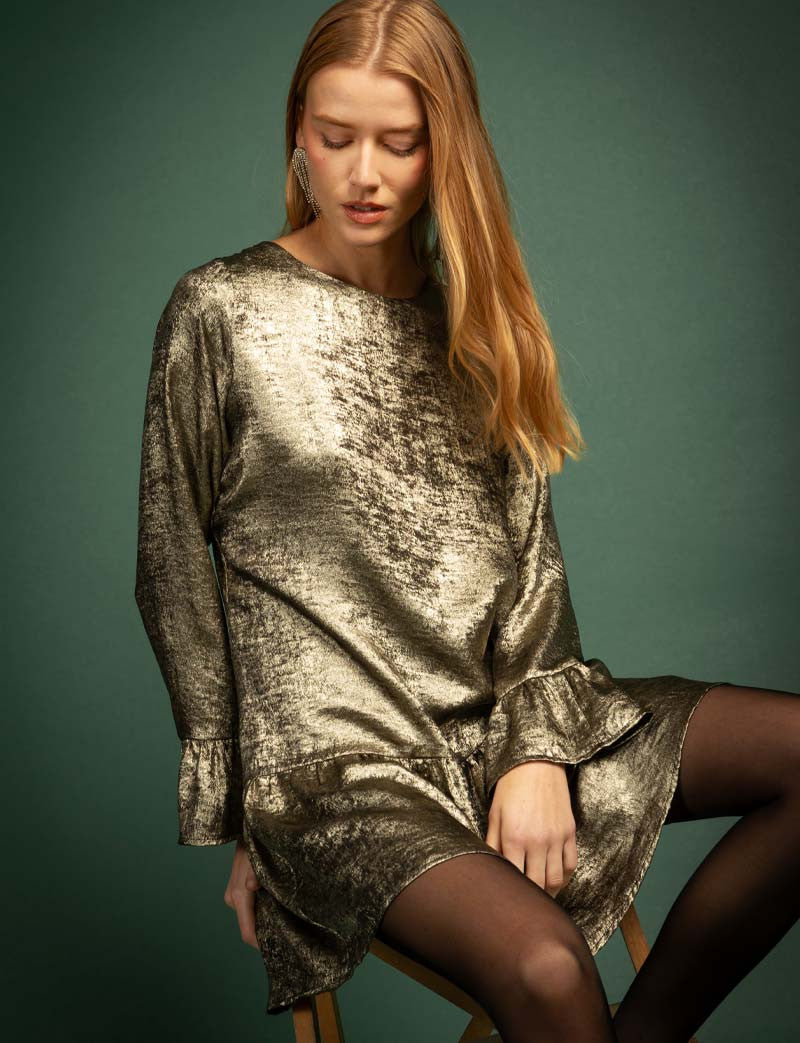 Vestido dorado Danielle