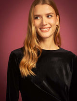 Robe en velours noir Aria