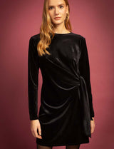 Robe en velours noir Aria