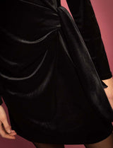 Robe en velours noir Aria