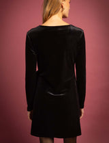 Robe en velours noir Aria