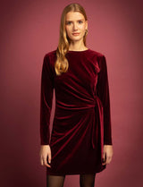 Robe en velours bordeaux Aria