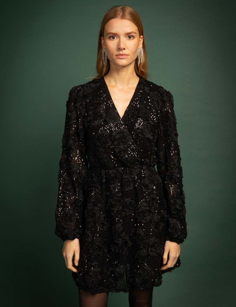 Robe noire Flora