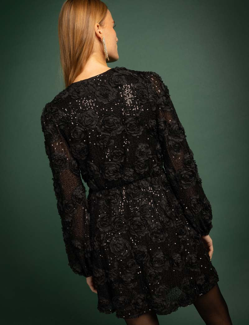 Vestido negro Flora
