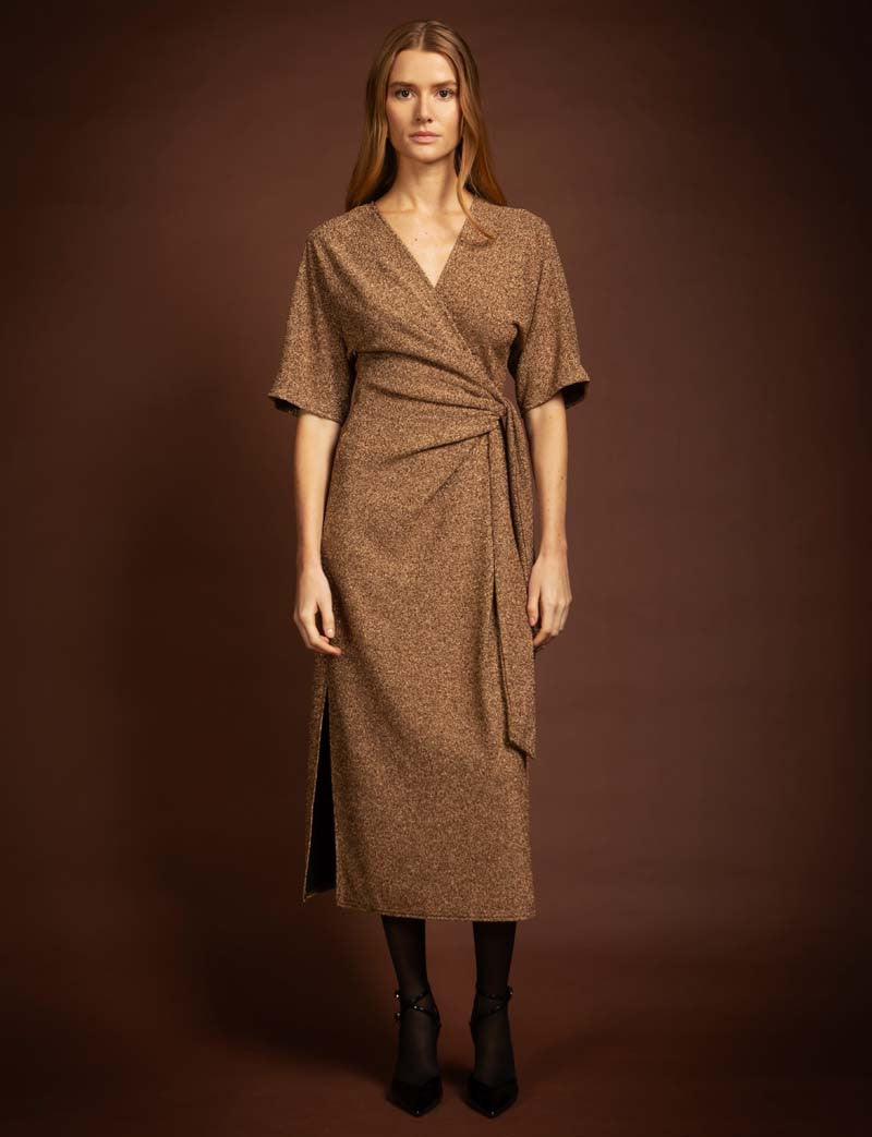 Robe dorée irisée Savana