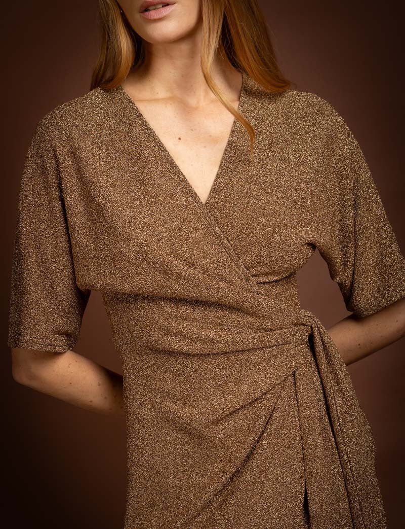 Robe dorée irisée Savana