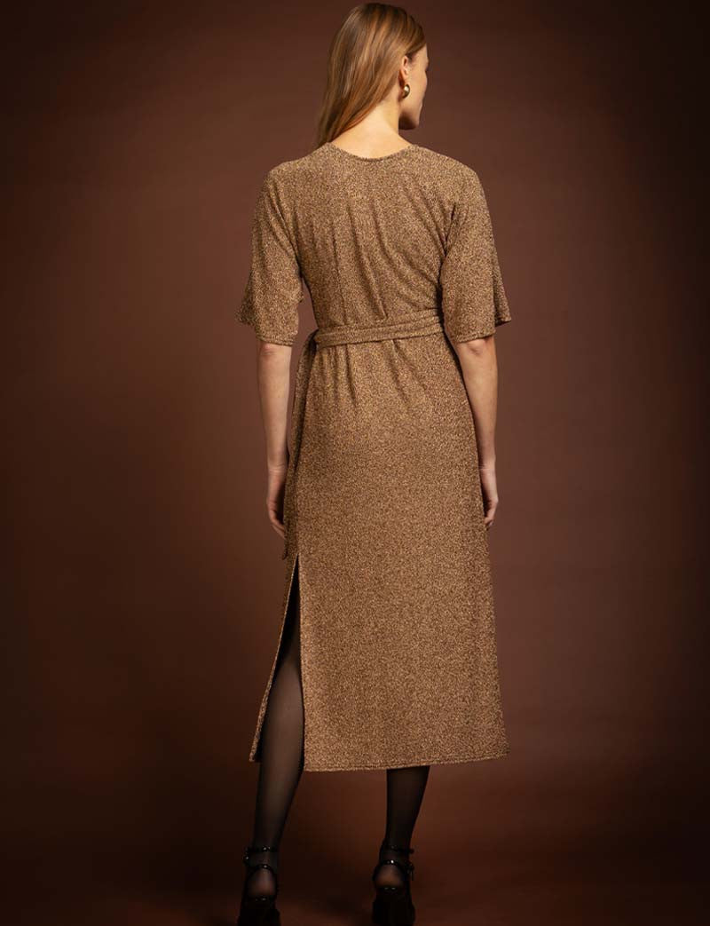 Robe dorée irisée Savana