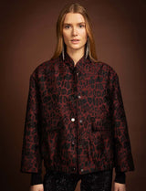 Veste léopard bordeaux Selix