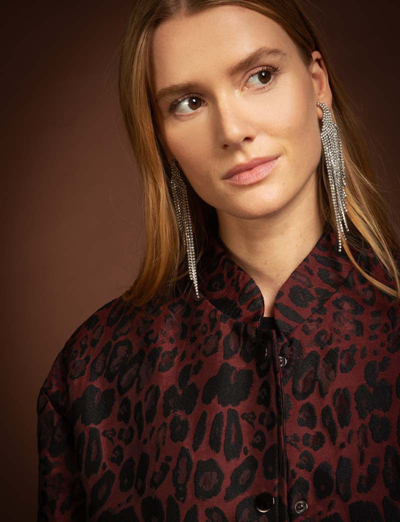 Veste léopard bordeaux Selix