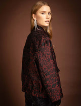 Veste léopard bordeaux Selix