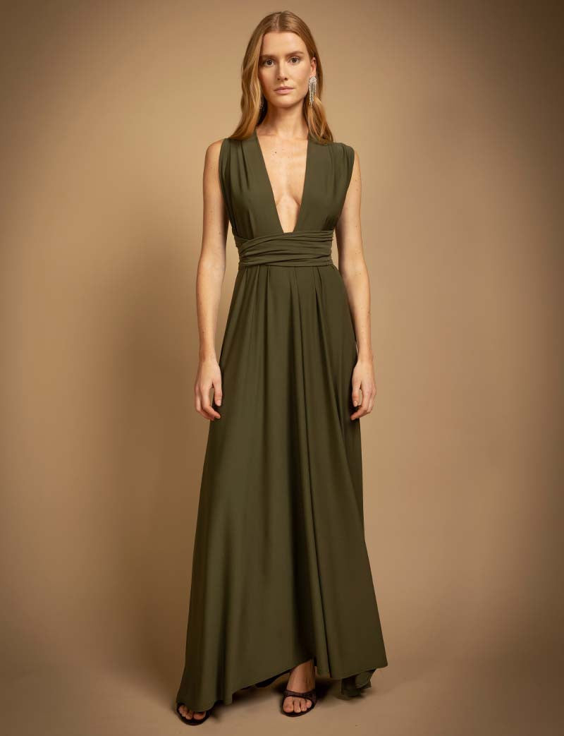 Robe olive Annabella