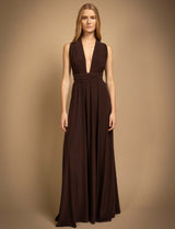 Robe marron Annabella