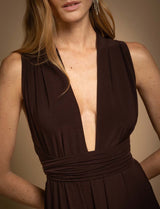 Robe marron Annabella