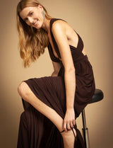 Robe marron Annabella