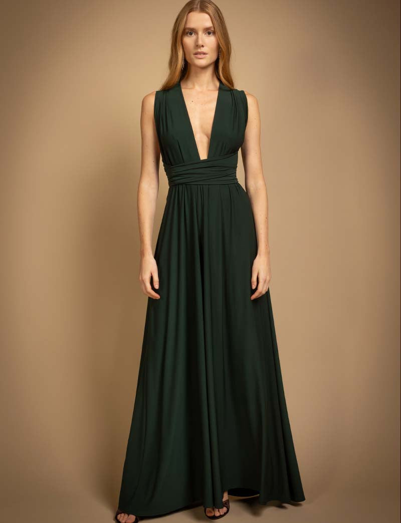 Robe vert foncé Annabella