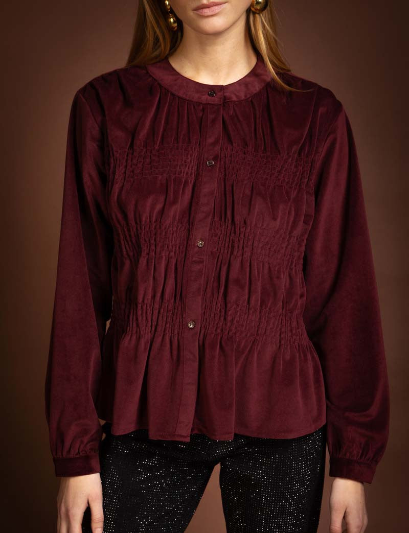 Celeste burgundy blouse