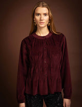 Blouse bordeaux Celeste