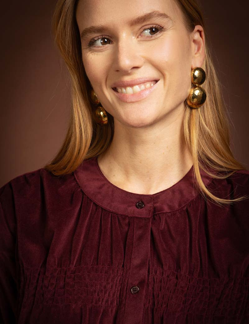 Celeste burgundy blouse