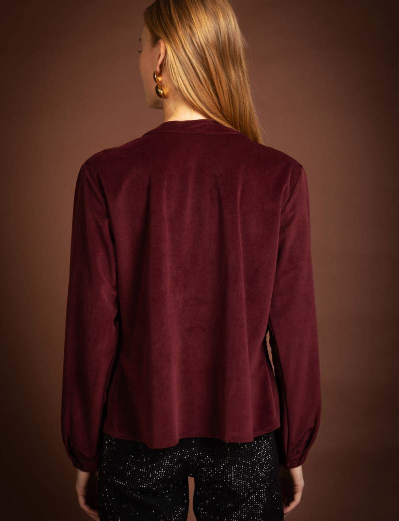 Celeste burgundy blouse