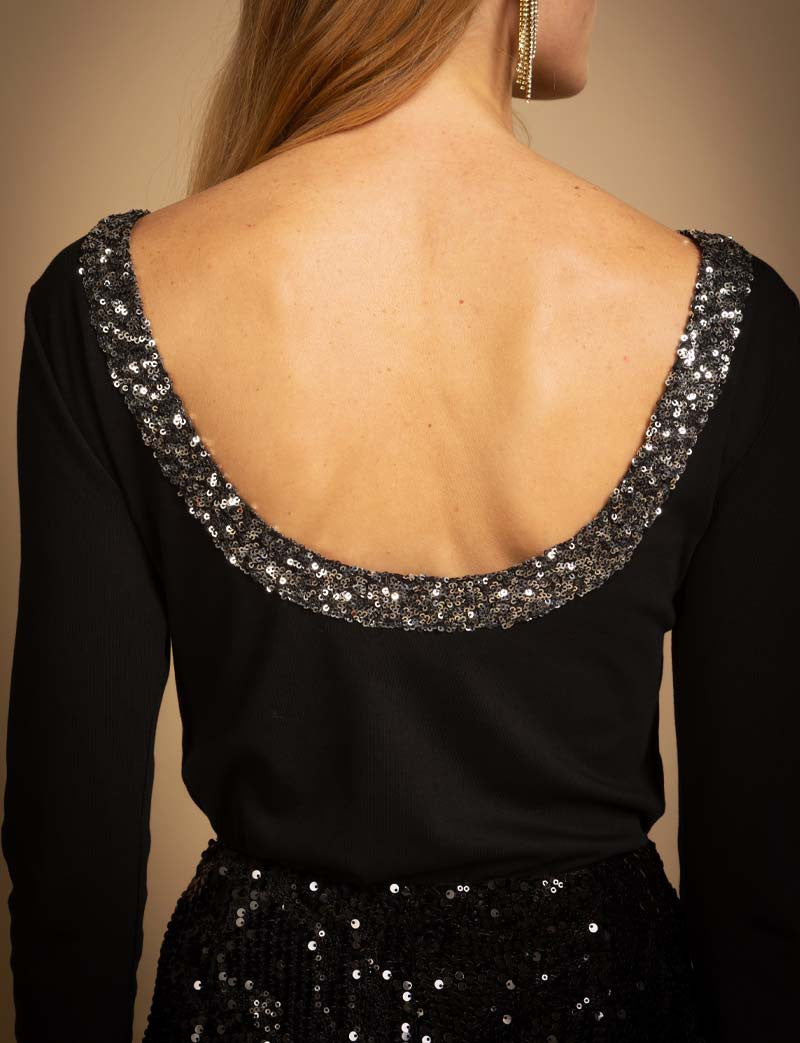 Top noir Glam