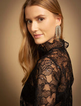 Blouse en dentelle noire Rivia