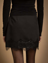 Misty black skort