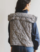 Gilet à carreaux marine Garsy