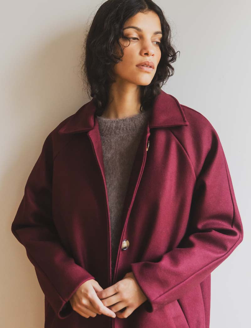 Manteau bordeaux Odran