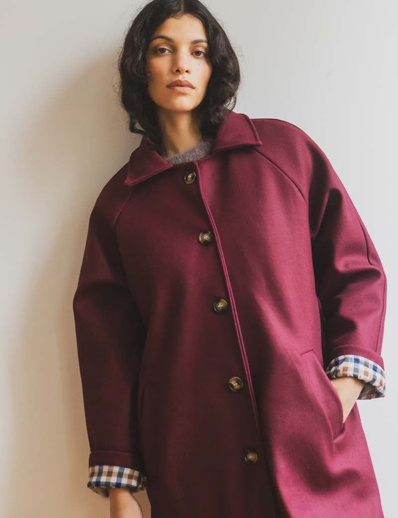 Manteau bordeaux Odran