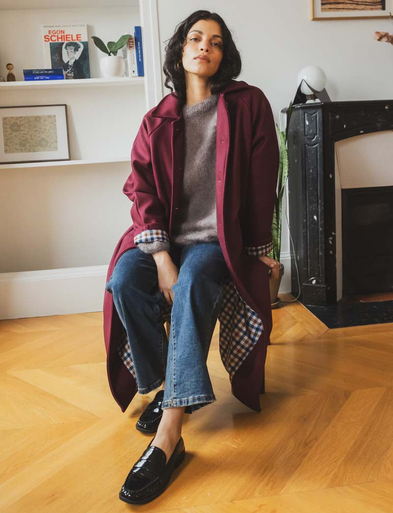 Manteau bordeaux Odran