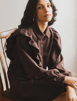 Robe en suédine marron Merel