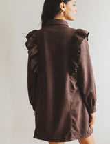 Robe en suédine marron Merel