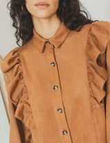 Robe en suédine camel Merel