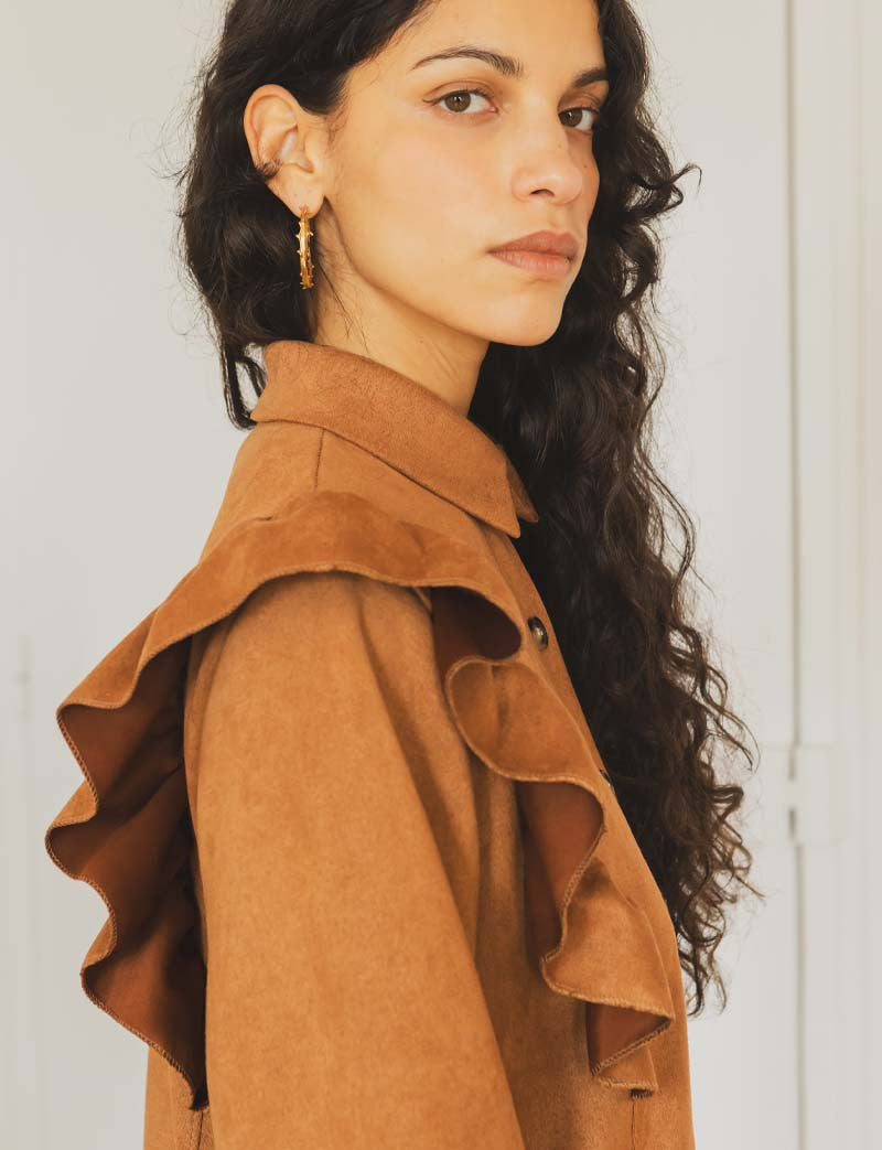 Robe en suédine camel Merel