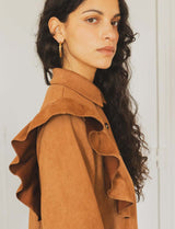 Robe en suédine camel Merel