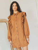 Robe en suédine camel Merel