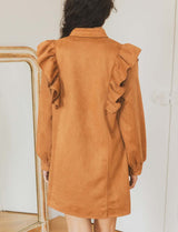 Robe en suédine camel Merel