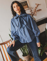 Chemisier bleu vintage Darsy