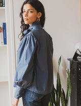 Chemisier bleu vintage Darsy