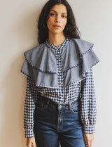 Blouse vichy bleue Floris