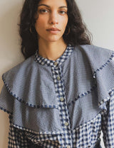 Blouse vichy bleue Floris