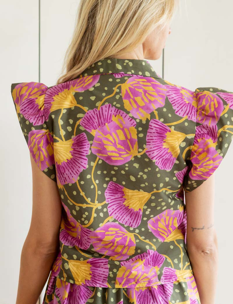 Olive blouse Ezgi