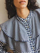 Blouse vichy bleue Floris