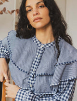 Blouse vichy bleue Floris