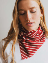 Foulard rouge à rayures Lala